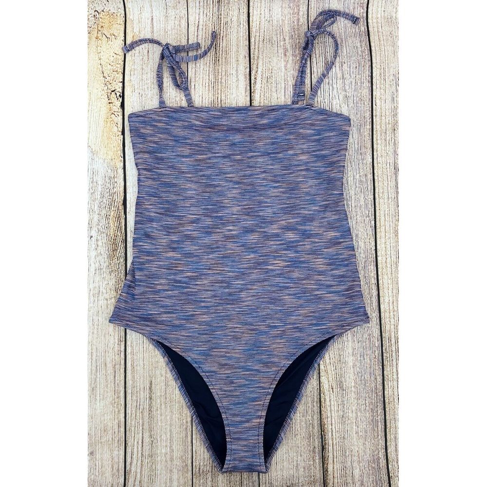 Aerie One Piece Cheeky Swimsuit Size XL Blue Space‎ Dye Pique